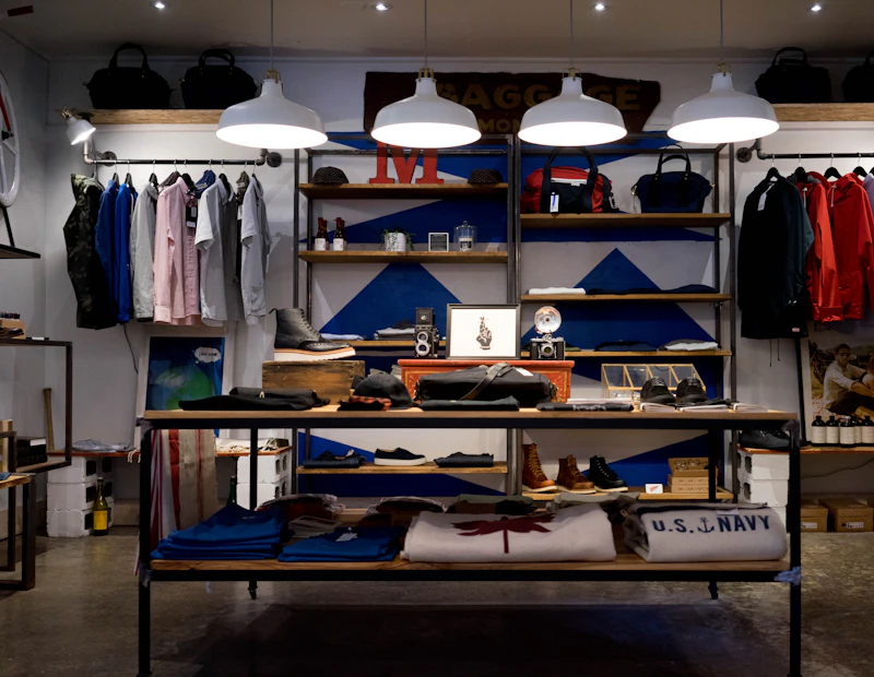 Intérieur d'une boutique de centre-ville